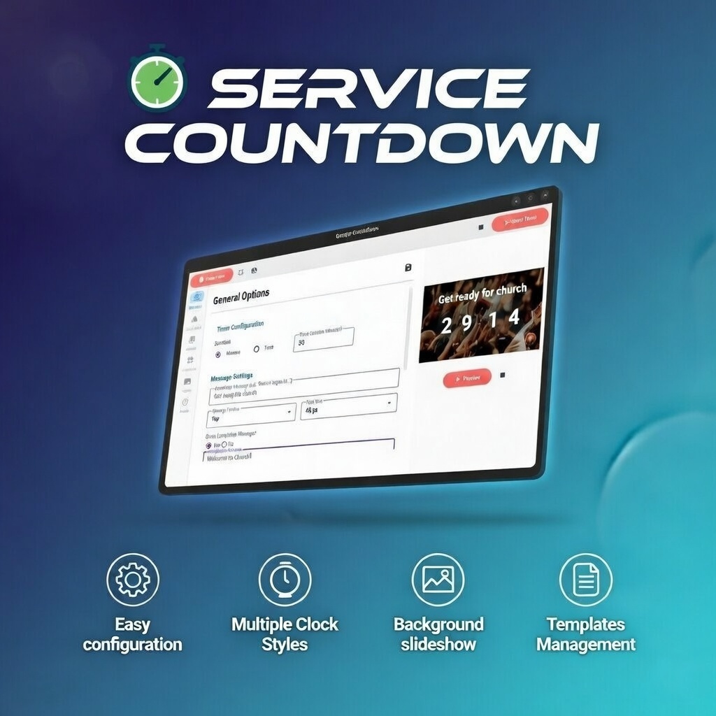 Event Countdown Timer Software Interface